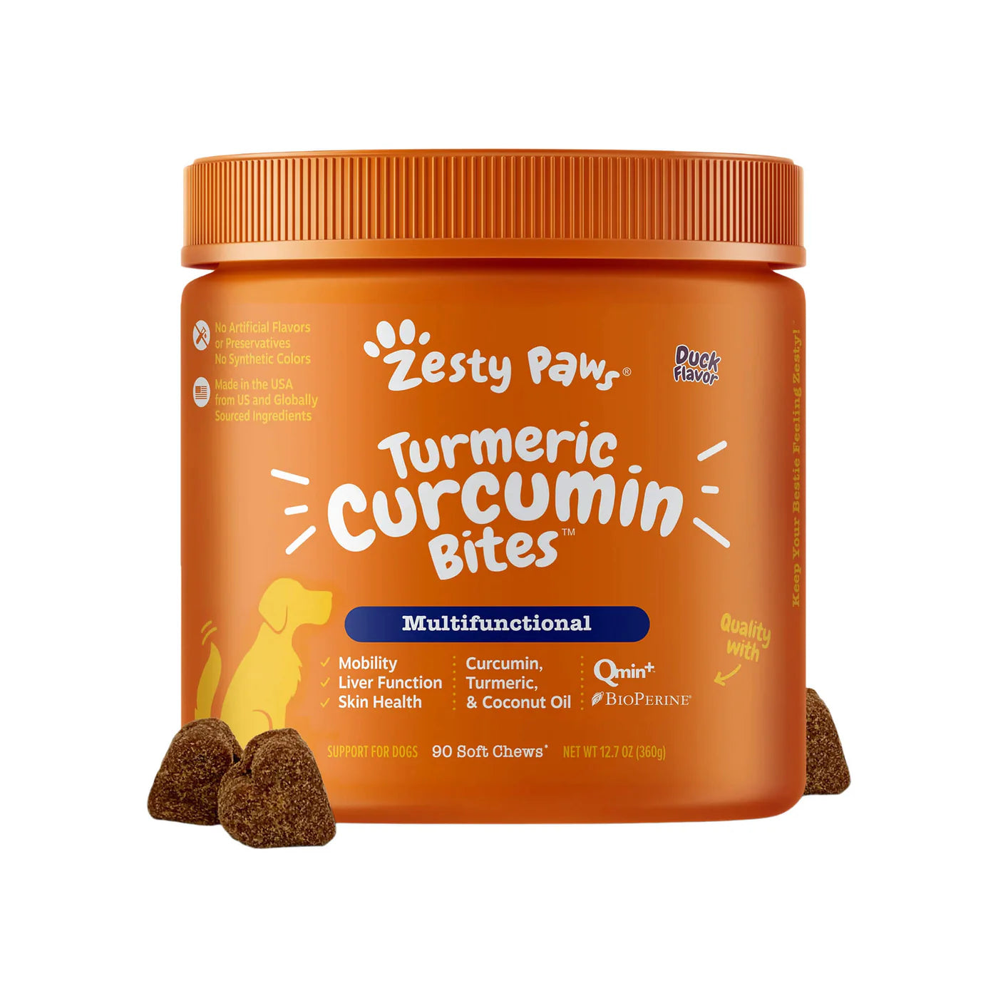 Zesty Paws Turmeric Curcumin Bites for Dogs - Duck 90 ct