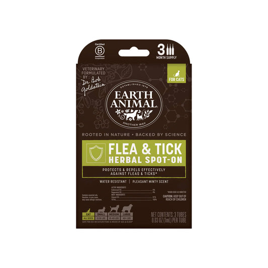 Earth Animal Nature's Protection Flea & Tick Spot On for Cats - 3 ct