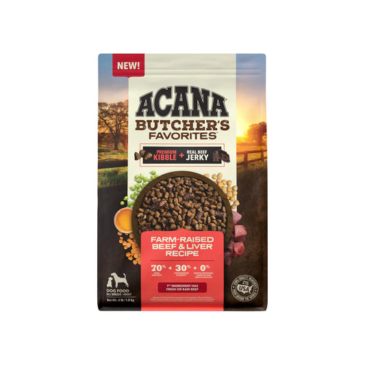 Acana Butchers Favorites Grain Free Dry Dog Food With Jerky Pieces - Beef