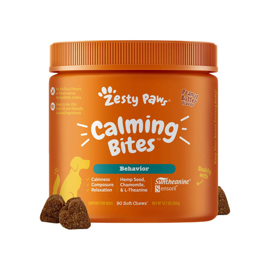 Zesty Paws Calming Bites for Dogs - Peanut Butter 90ct